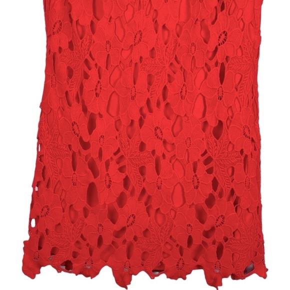 ENGLISH FACTORY FLORAL LACE ORANGE MINI DRESS - Picture 5 of 13